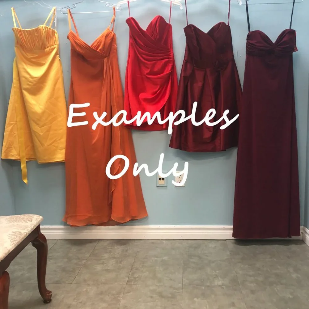 Lot of 5 Bridesmaids Formal Dresses, Samples,  Designer Stamped - Picture 6 of 16